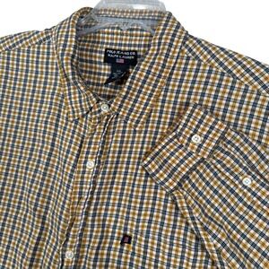 Polo Jeans Co. Ralph Lauren Mens XXL Button Down Yellow Plaid Shirt